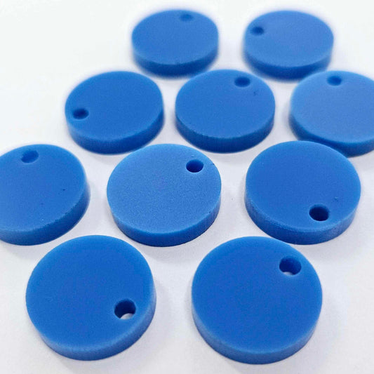 14mm SOLID SKY BLUE Acrylic Toppers/Studs