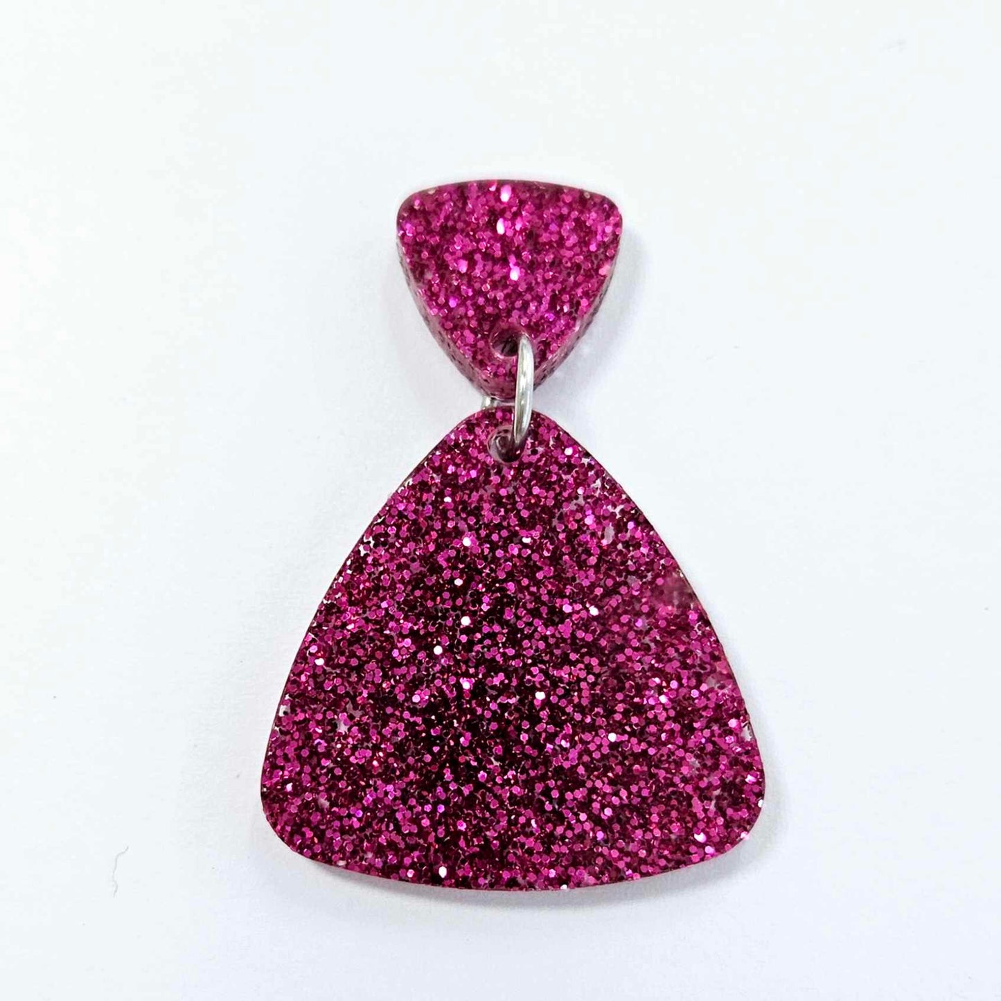 30mm GLITTER Acrylic TRIANGLE Dangles MIXED Pack