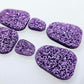 25mm PURPLE GLITTER Acrylic MINI Dangles, with toppers