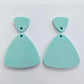 30mm PASTEL TURQUOISE (Aqua) Acrylic TRIANGLES, with toppers