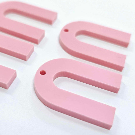 30mm PASTEL PINK Acrylic ARCHES (U Shape)