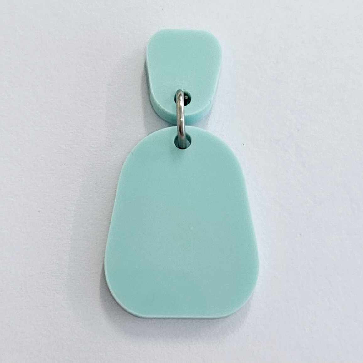 25mm PASTEL TURQUOISE (AQUA) acrylic MINI DROPS, with toppers