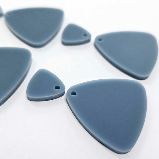 30mm BLUE STONE Acrylic TRIANGLES, with toppers