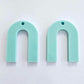 30mm PASTEL TURQUOISE (Aqua) Acrylic ARCHES (U Shape)