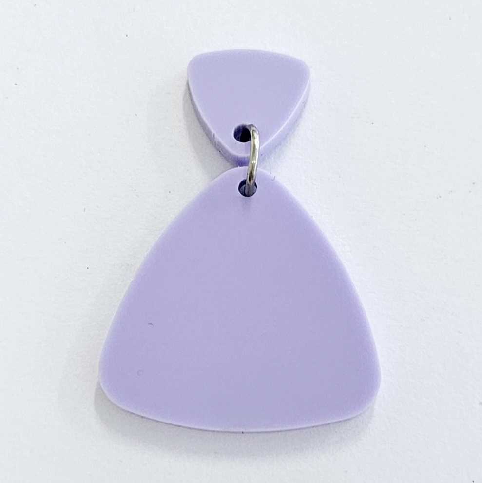 30mm PASTEL PURPLE Acrylic TRIANGLES, with toppers