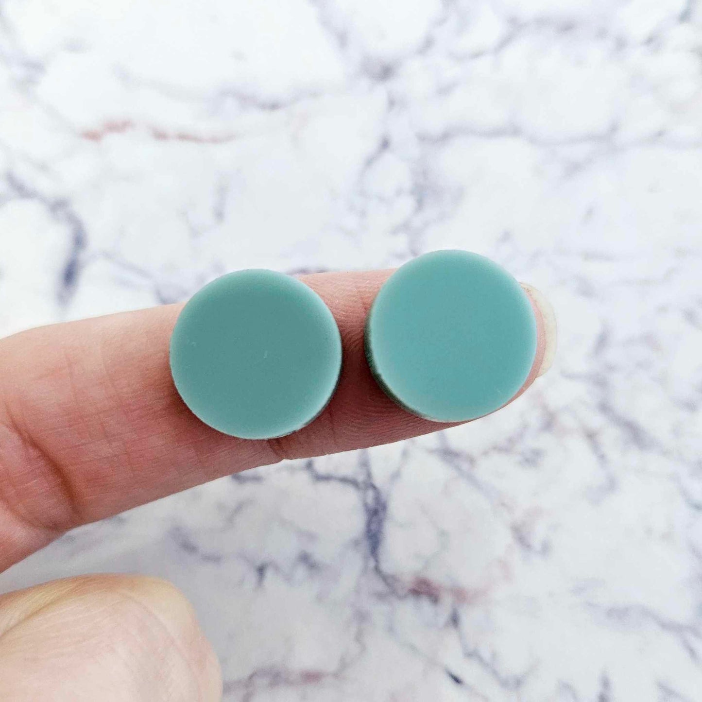 14mm TEAL TIDE Acrylic Toppers/Studs