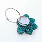 35mm GLITTER Acrylic Half FLOWERS MIXED PACK