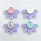 35mm PASTEL Acrylic Half FLOWERS MIXED Pack