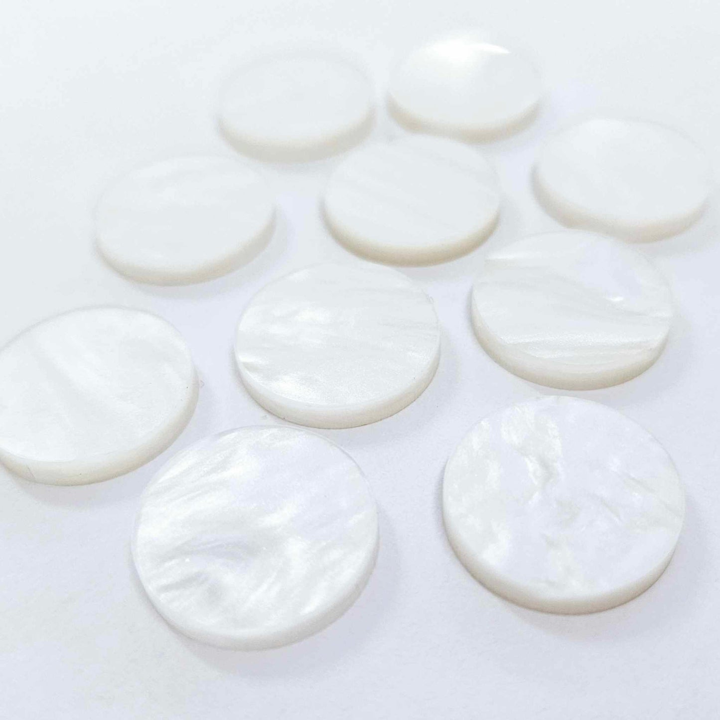 18mm WHITE MARBLE Acrylic CIRCLES