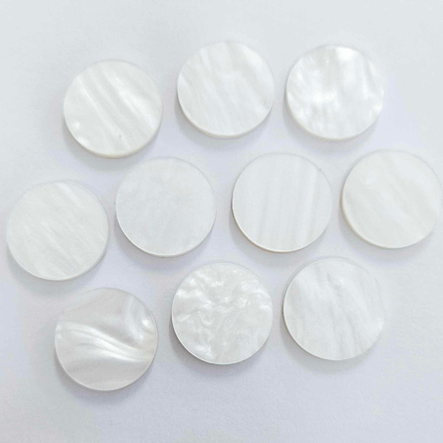 18mm WHITE MARBLE Acrylic CIRCLES