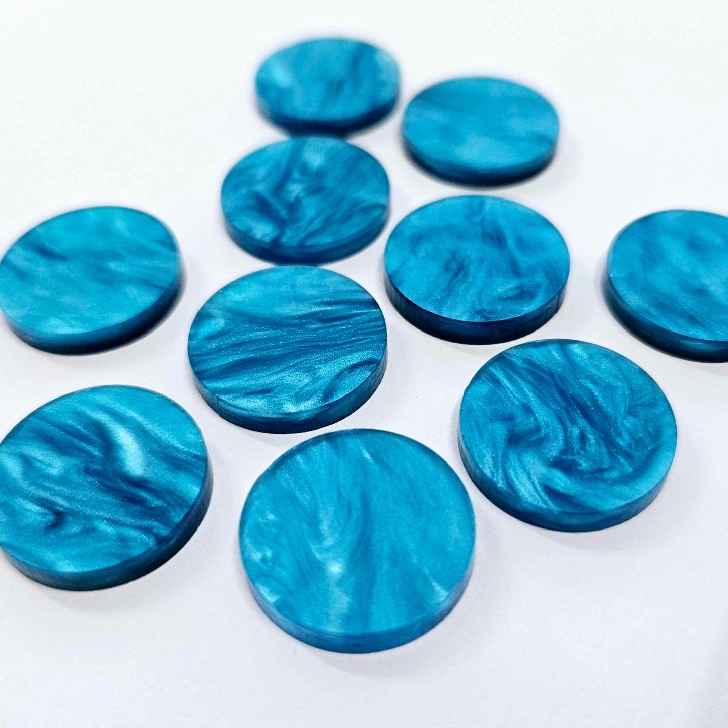 18mm BLUE MARBLE Acrylic CIRCLES