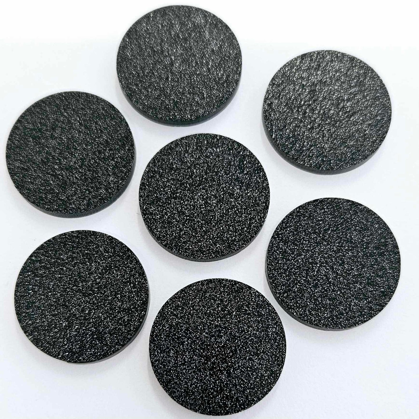 25mm BLACK GLITTER Acrylic CIRCLES