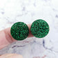 20mm GREEN GLITTER Acrylic CIRCLES