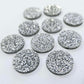 20mm SILVER GLITTER Acrylic CIRCLES