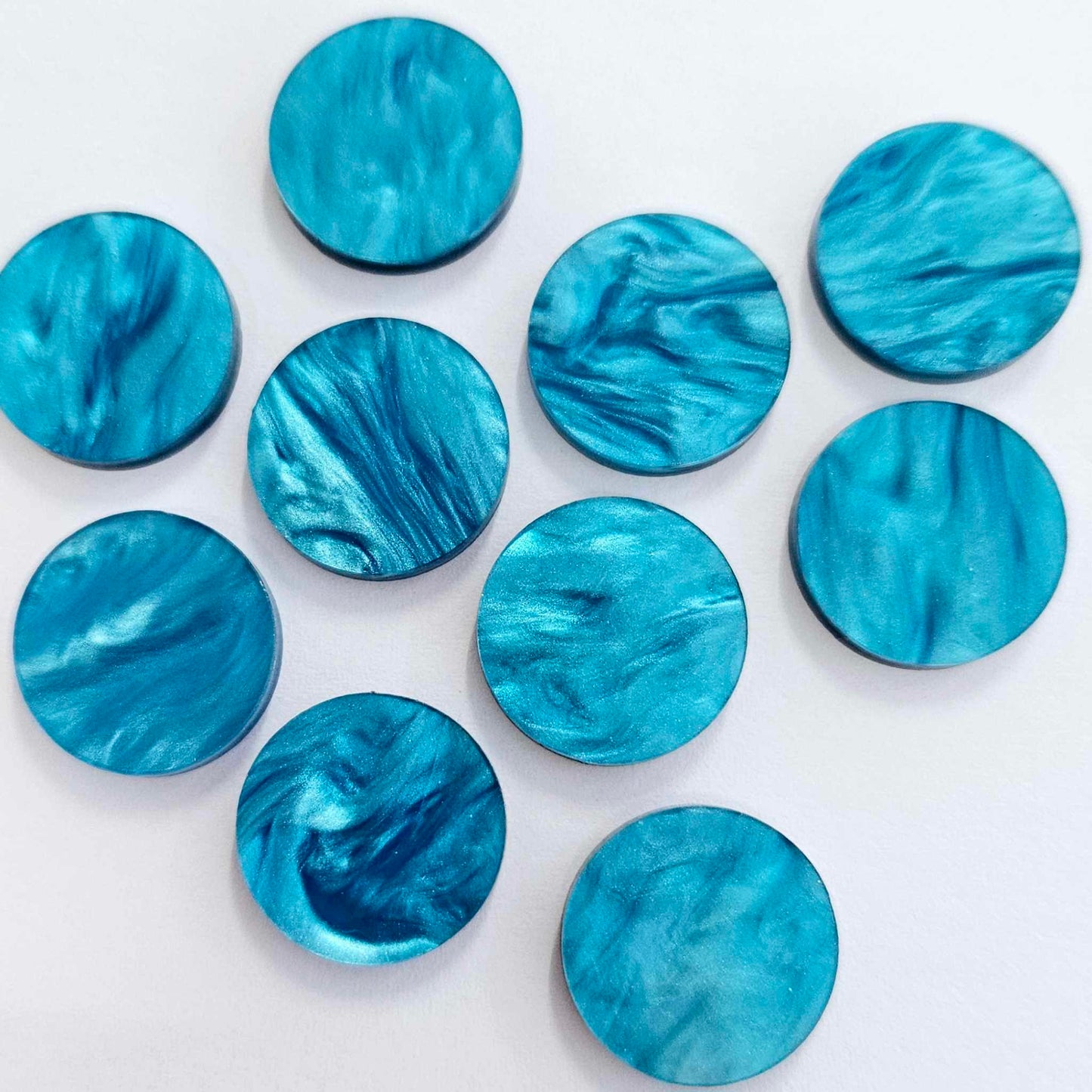 18mm BLUE MARBLE Acrylic CIRCLES