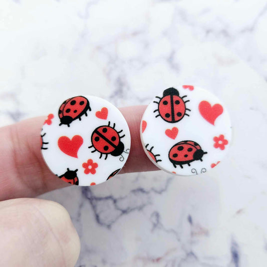 20mm LADYBUG LOVE Acrylic CIRCLES