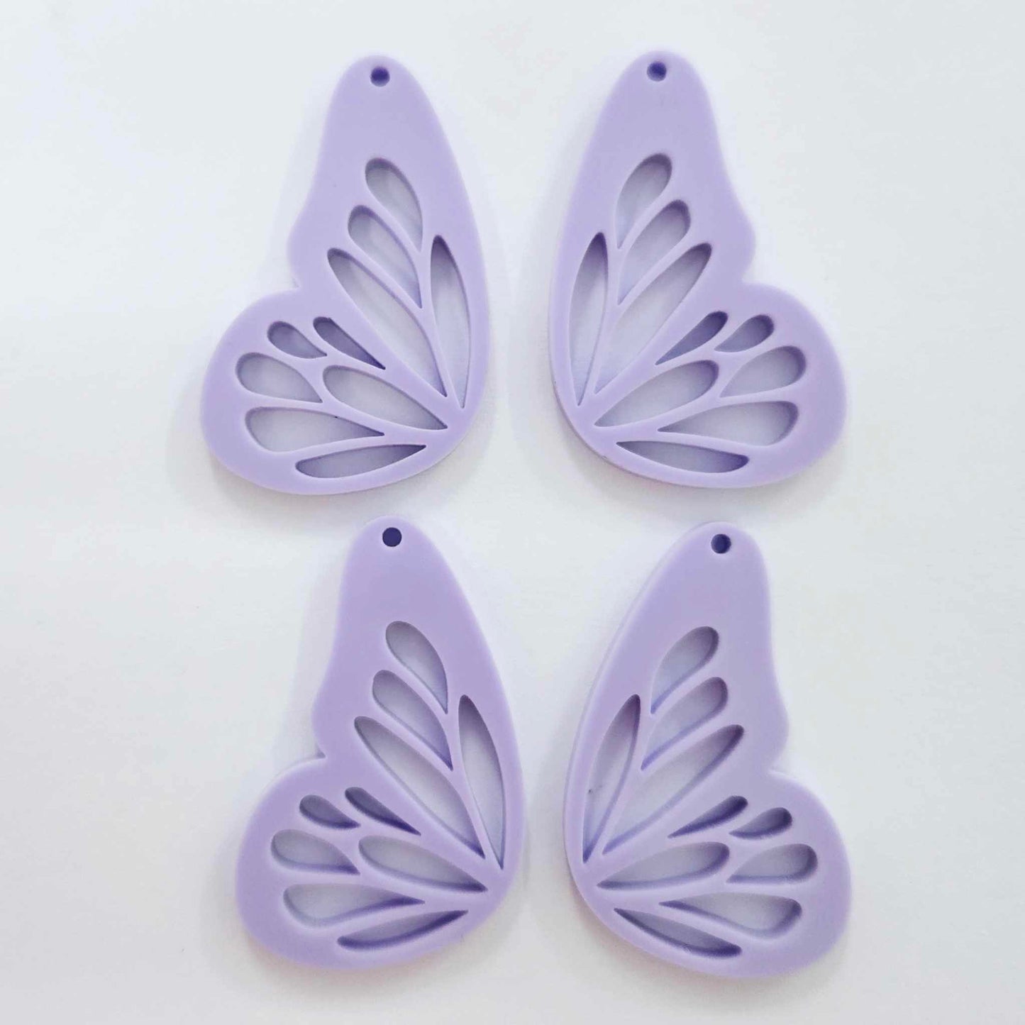 40mm PASTEL PURPLE Acrylic BUTTERFLY WINGS