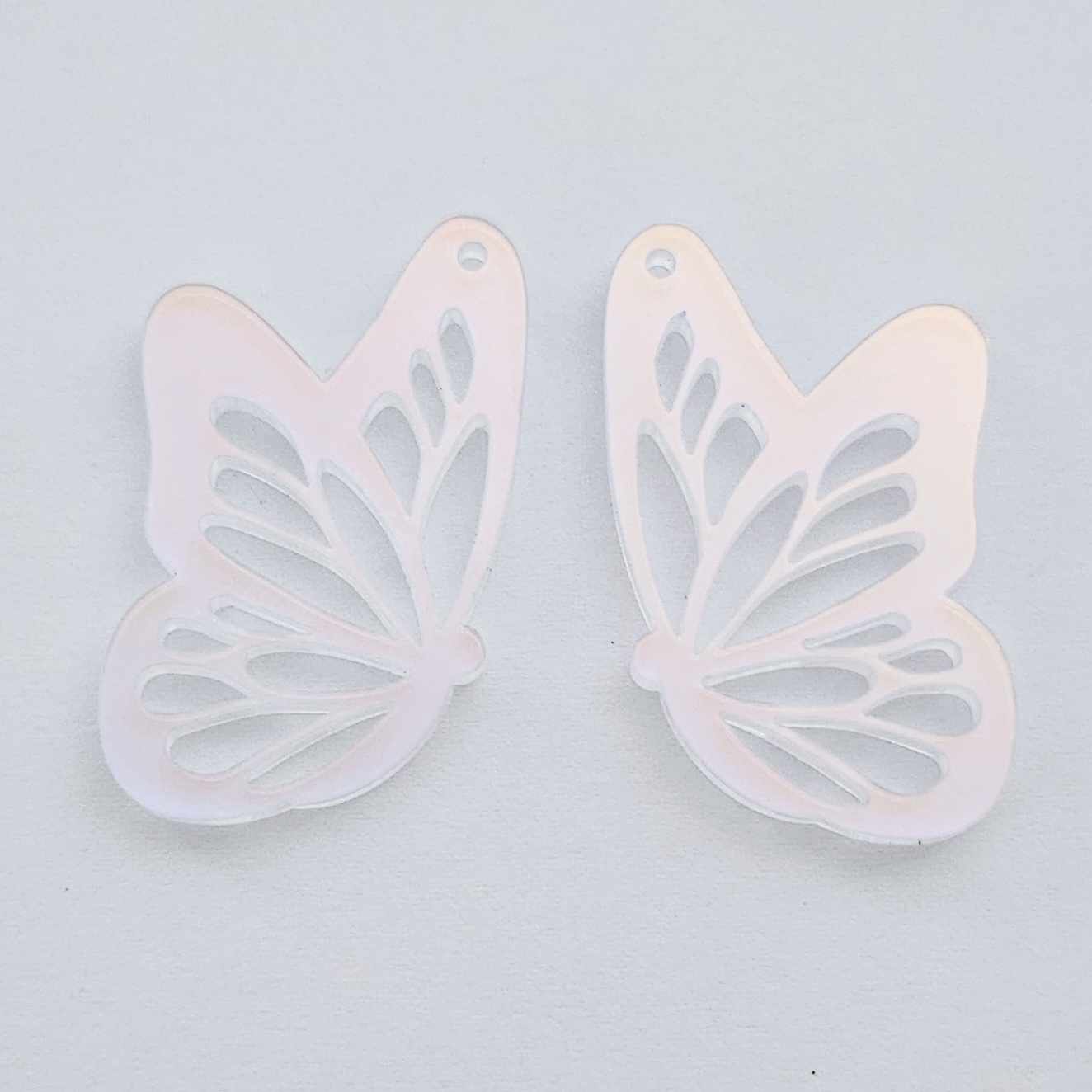 40mm IRIDESCENT Acrylic BUTTERFLIES