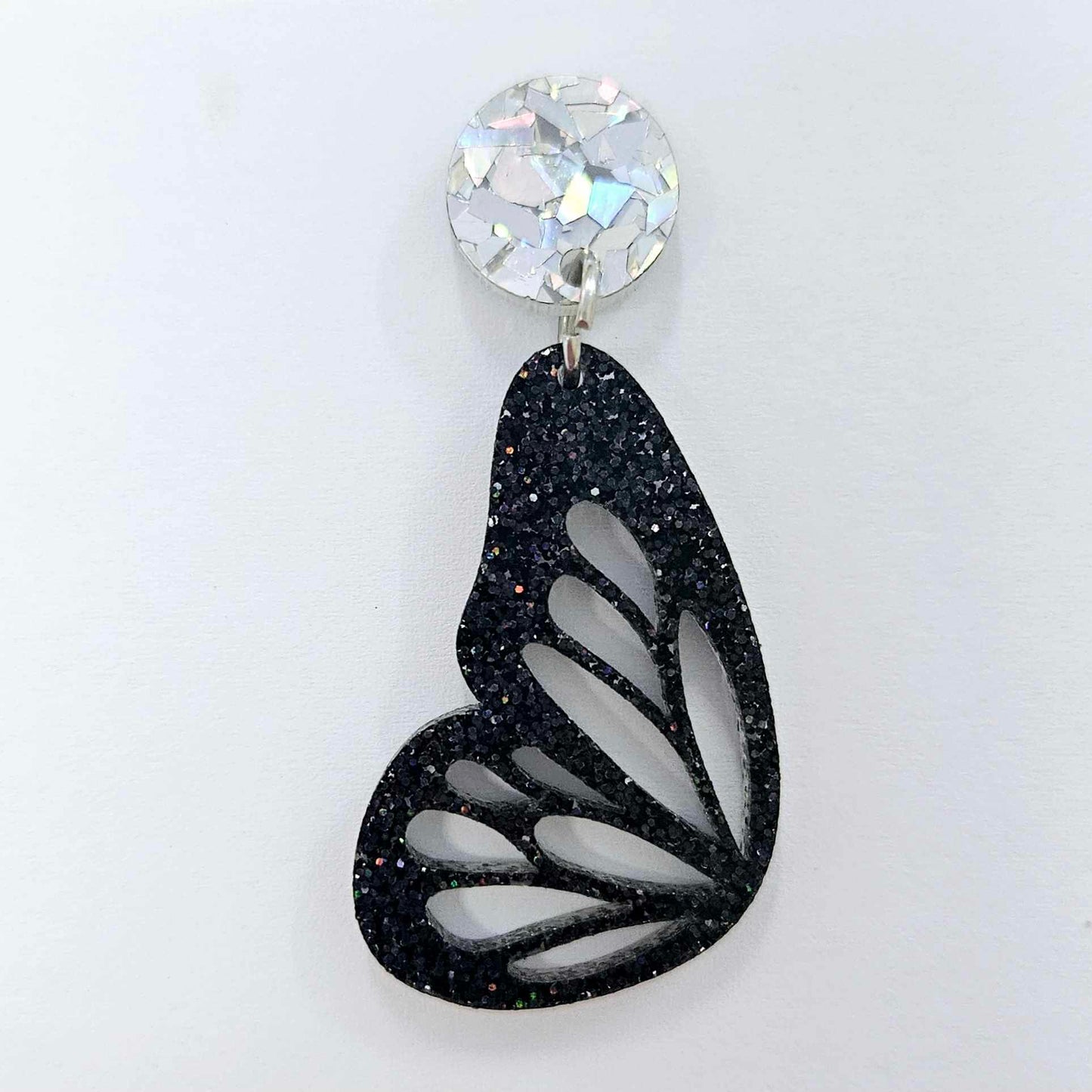 40mm GLITTER Acrylic BUTTERFLY WINGS, Mixed Pack