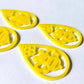 45mm YELLOW Acrylic BEE TEARDROPS