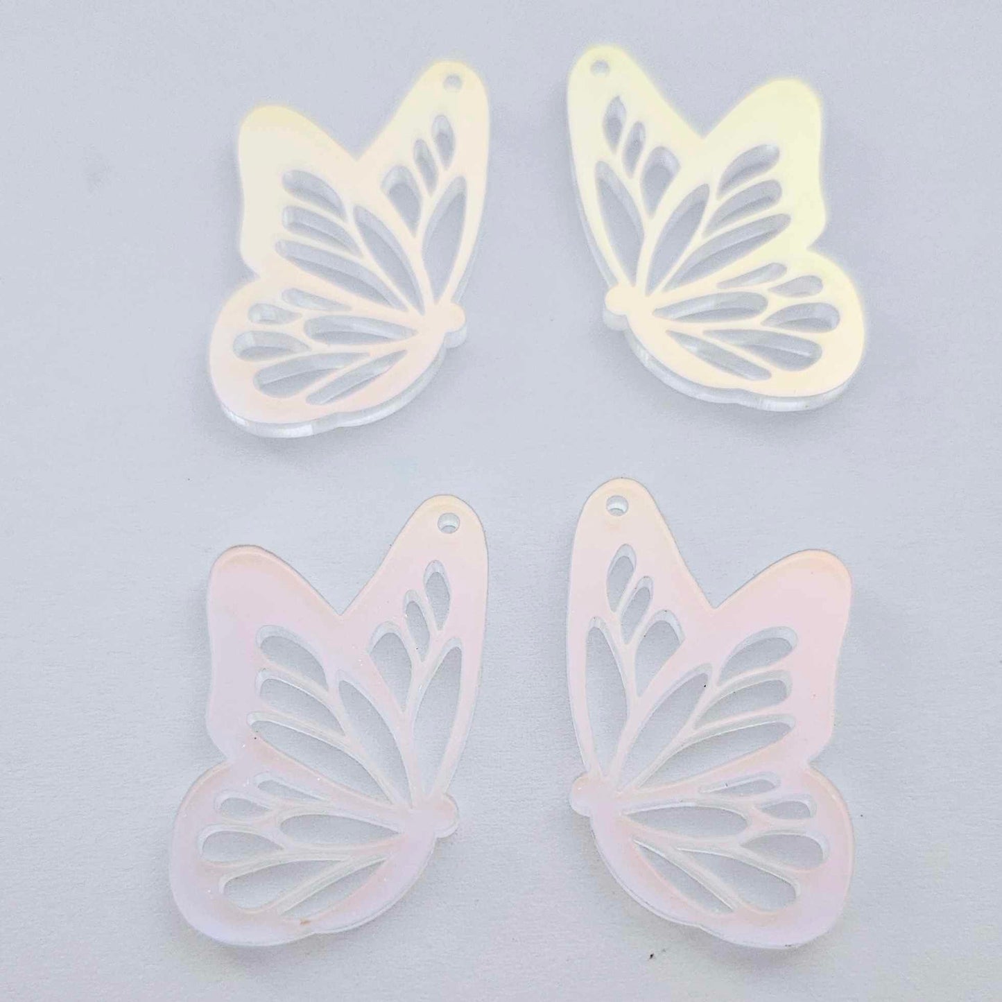 40mm IRIDESCENT Acrylic BUTTERFLIES