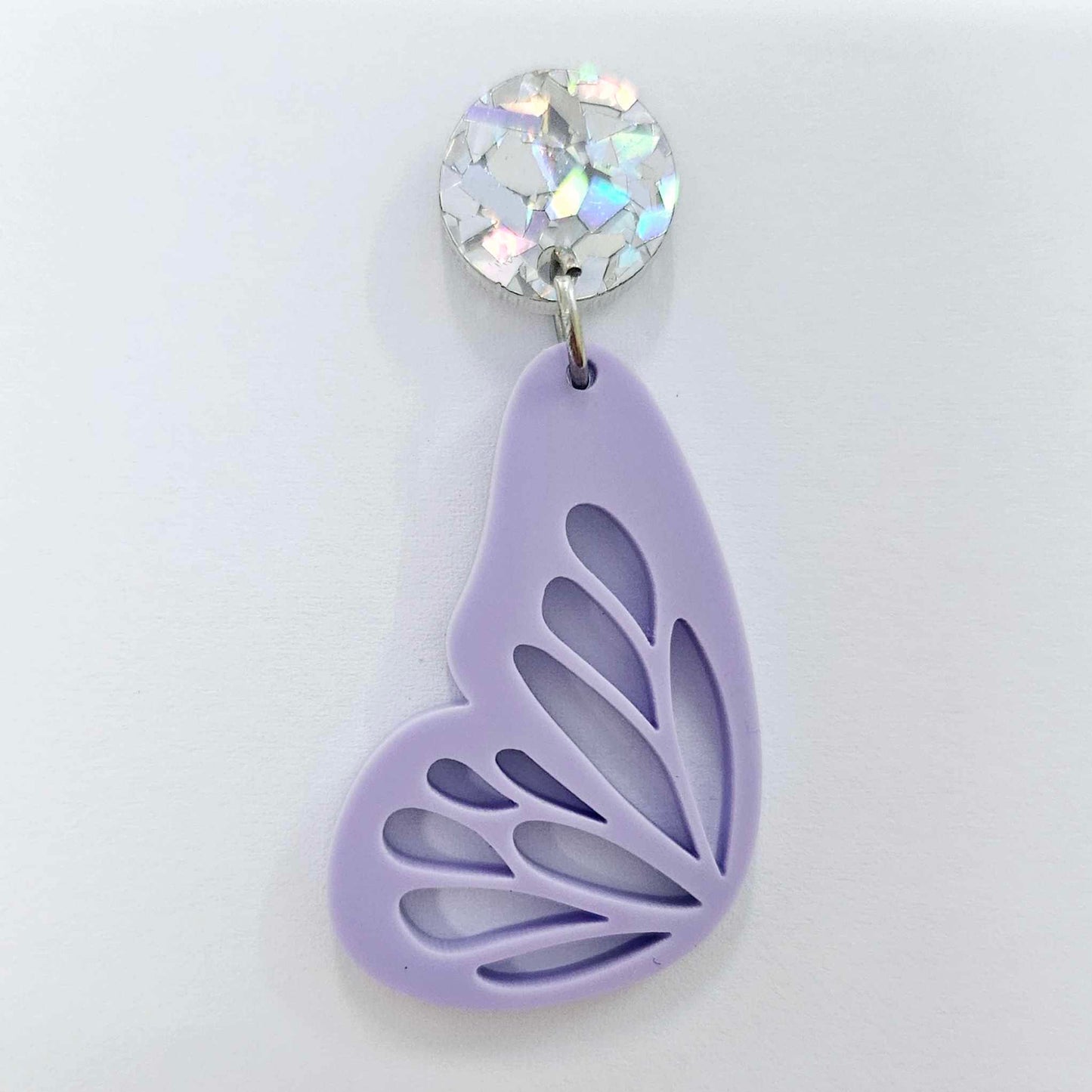 40mm PASTEL PURPLE Acrylic BUTTERFLY WINGS