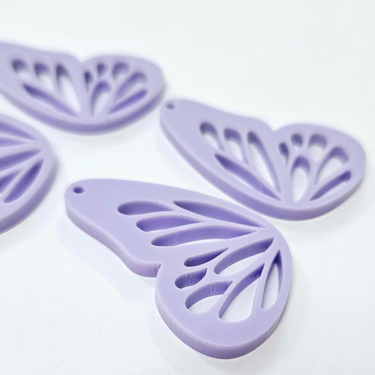 40mm PASTEL PURPLE Acrylic BUTTERFLY WINGS