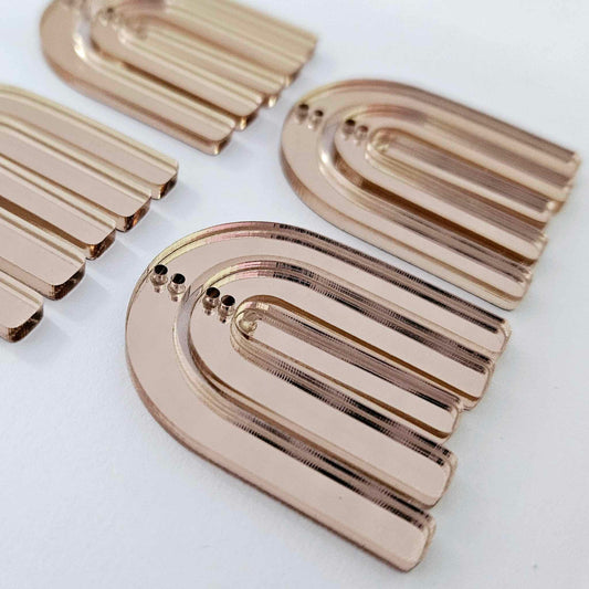 40mm ROSE GOLD MIRROR Acrylic RAINBOWS