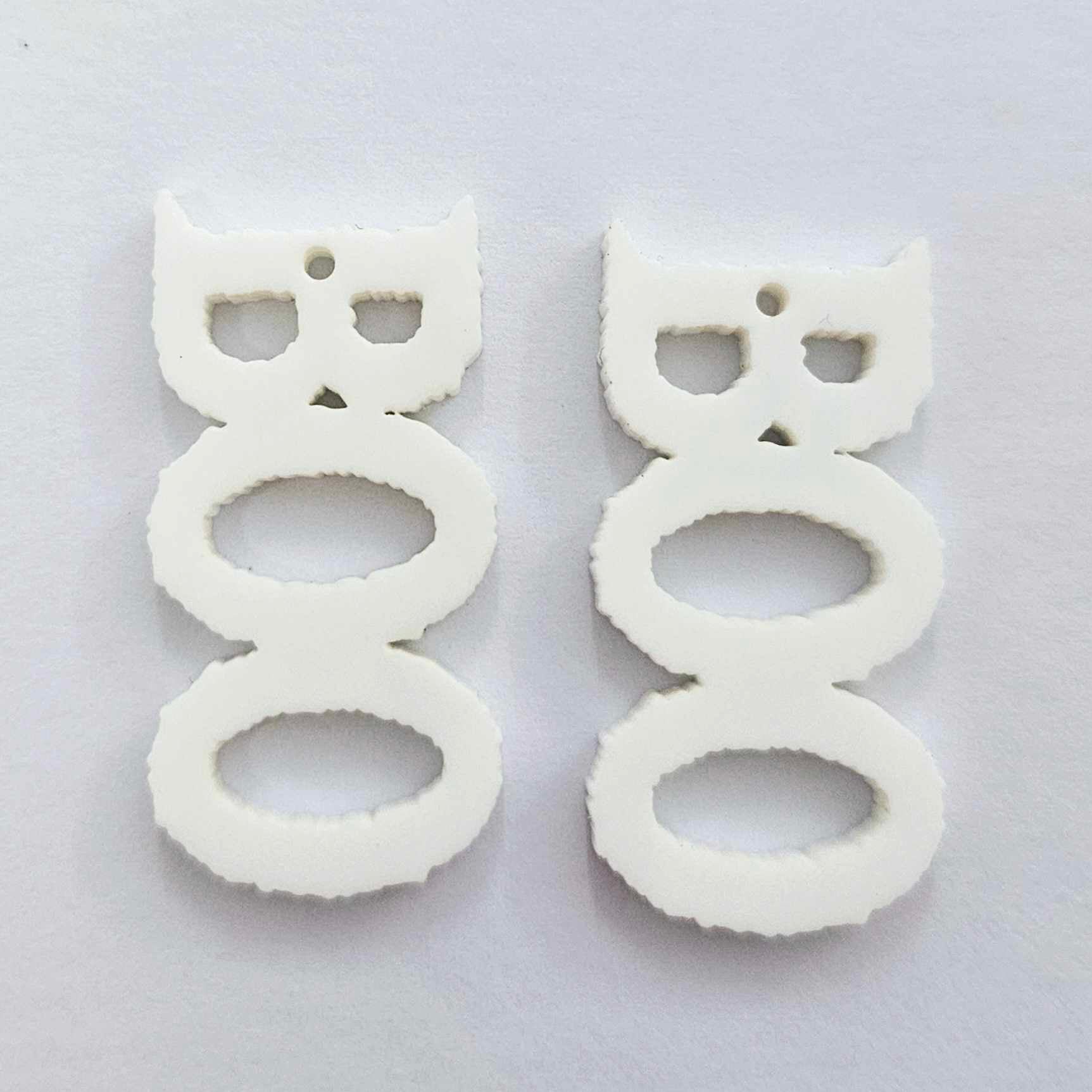 white boo Halloween diy earring supplies laser cut acrylic dangles blanks