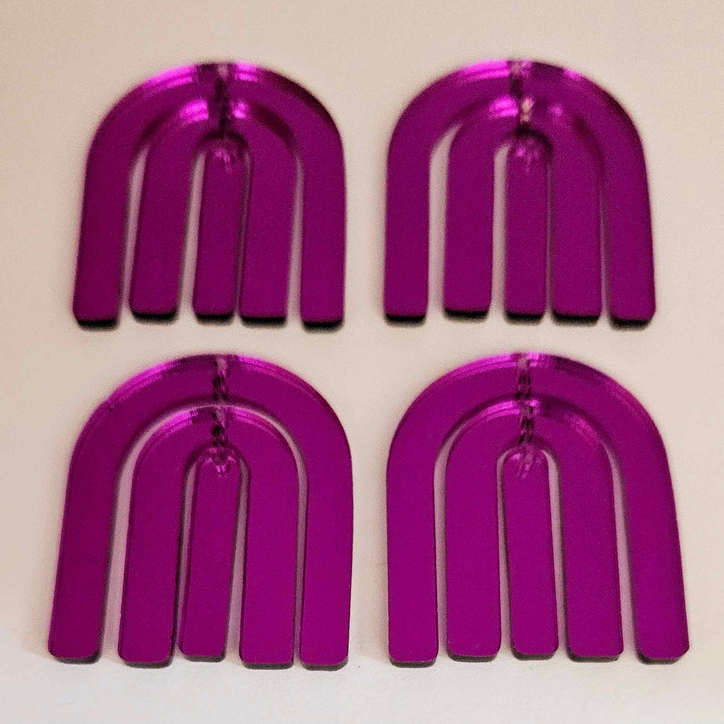 purple mirror rainbow triple layered Halloween diy earring supplies laser cut acrylic dangles blanks