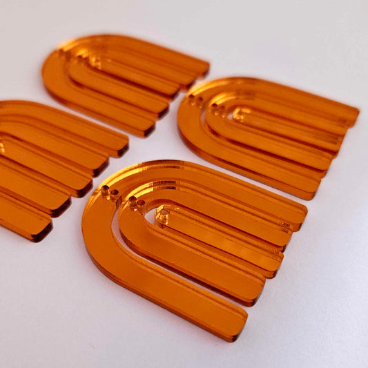 orange mirror rainbow triple layered diy earring supplies laser cut acrylic dangles blanks Halloween