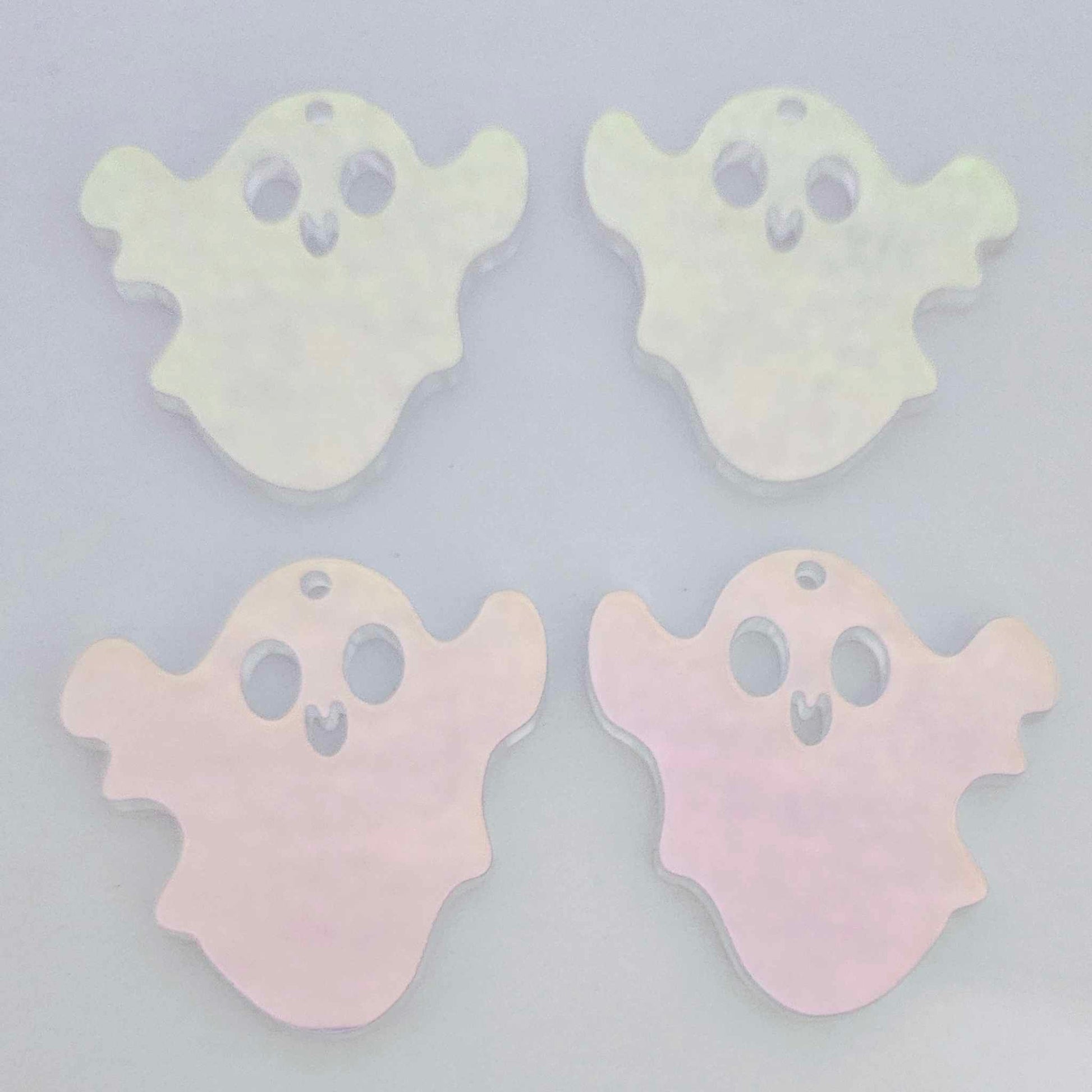 Iridescent ghost Halloween diy earring supplies laser cut acrylic dangles blanks