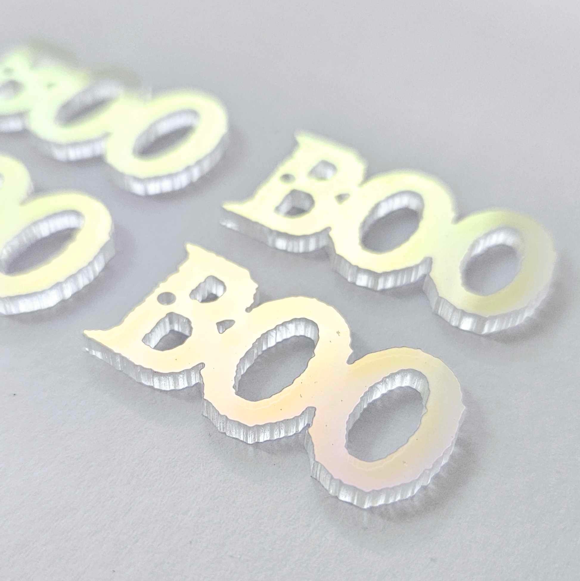 Iridescent boo Halloween diy earring supplies laser cut acrylic dangles blanks