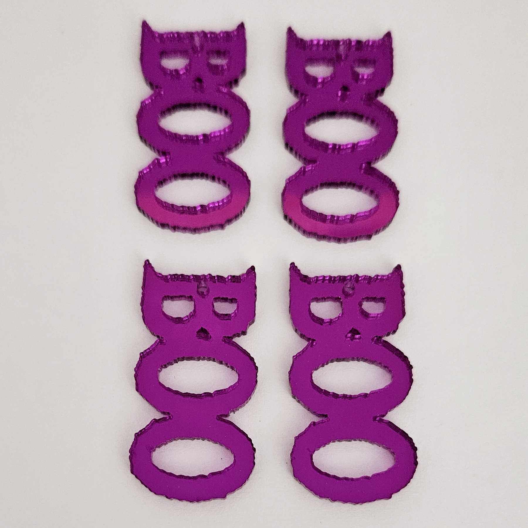 purple mirror boo Halloween spooky diy earring supplies laser cut acrylic dangles blanks