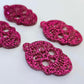 hot pink glitter skulls Halloween diy earring supplies laser cut acrylic earring blanks