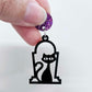 38mm GLOSSY BLACK Acrylic TOMBSTONE CAT's