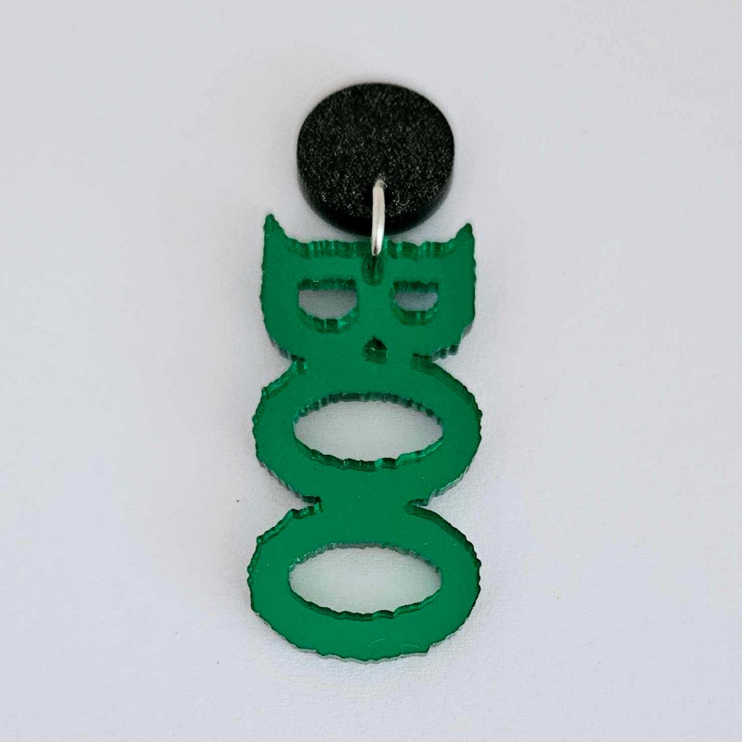 green mirror Boo Halloween diy earring supplies acrylic laser cut