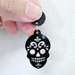 glossy black skulls Halloween diy earring supplies laser cut acrylic dangles blanks
