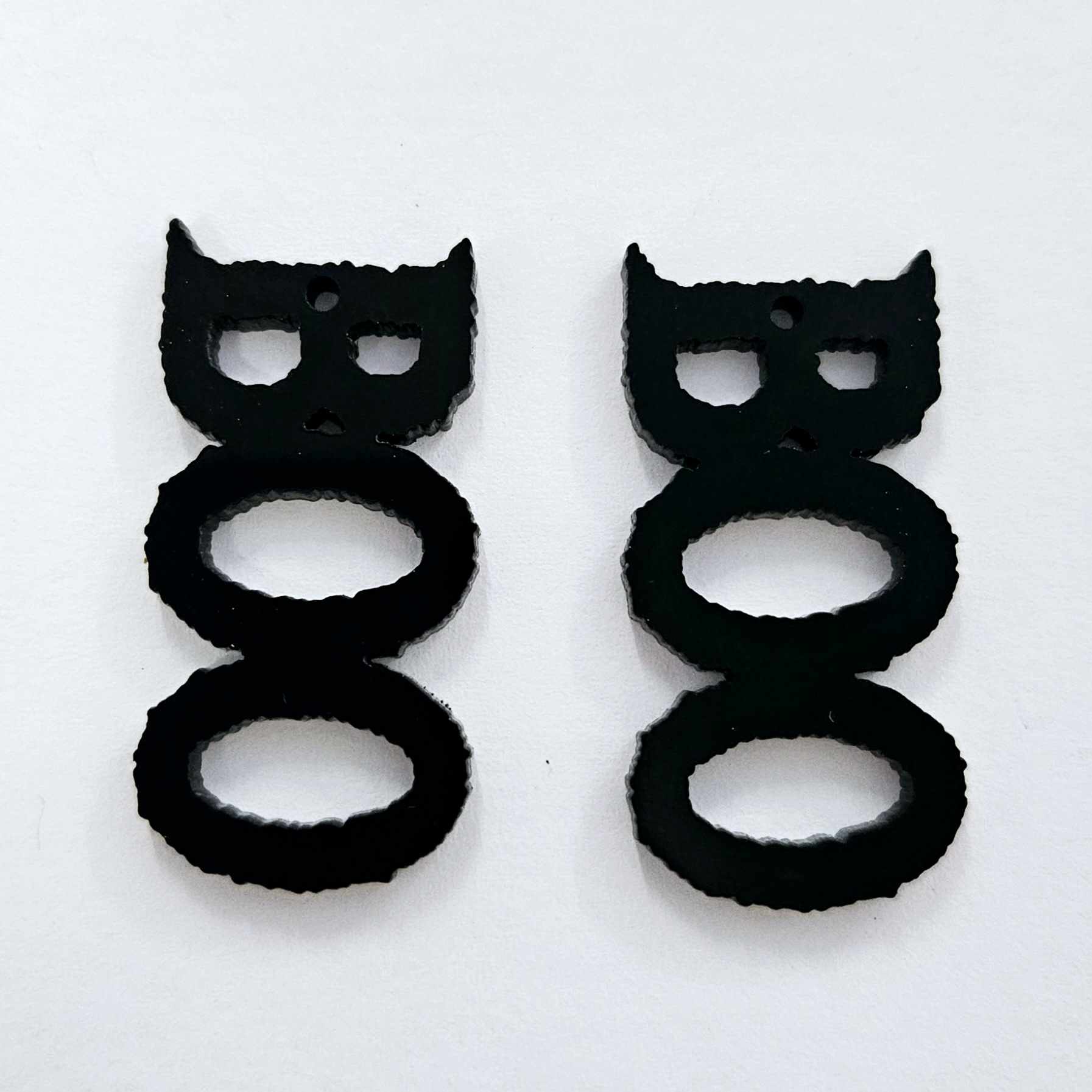 glossy black boo Halloween diy earring supplies laser cut acrylic dangles blanks