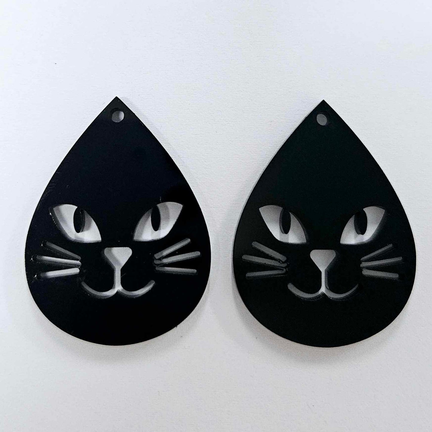 black cat teardrops Halloween diy earring supplies laser cut acrylic earring dangles blanks