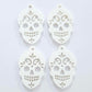 white skulls Halloween diy earring supplies laser cut acrylic dangles blanks