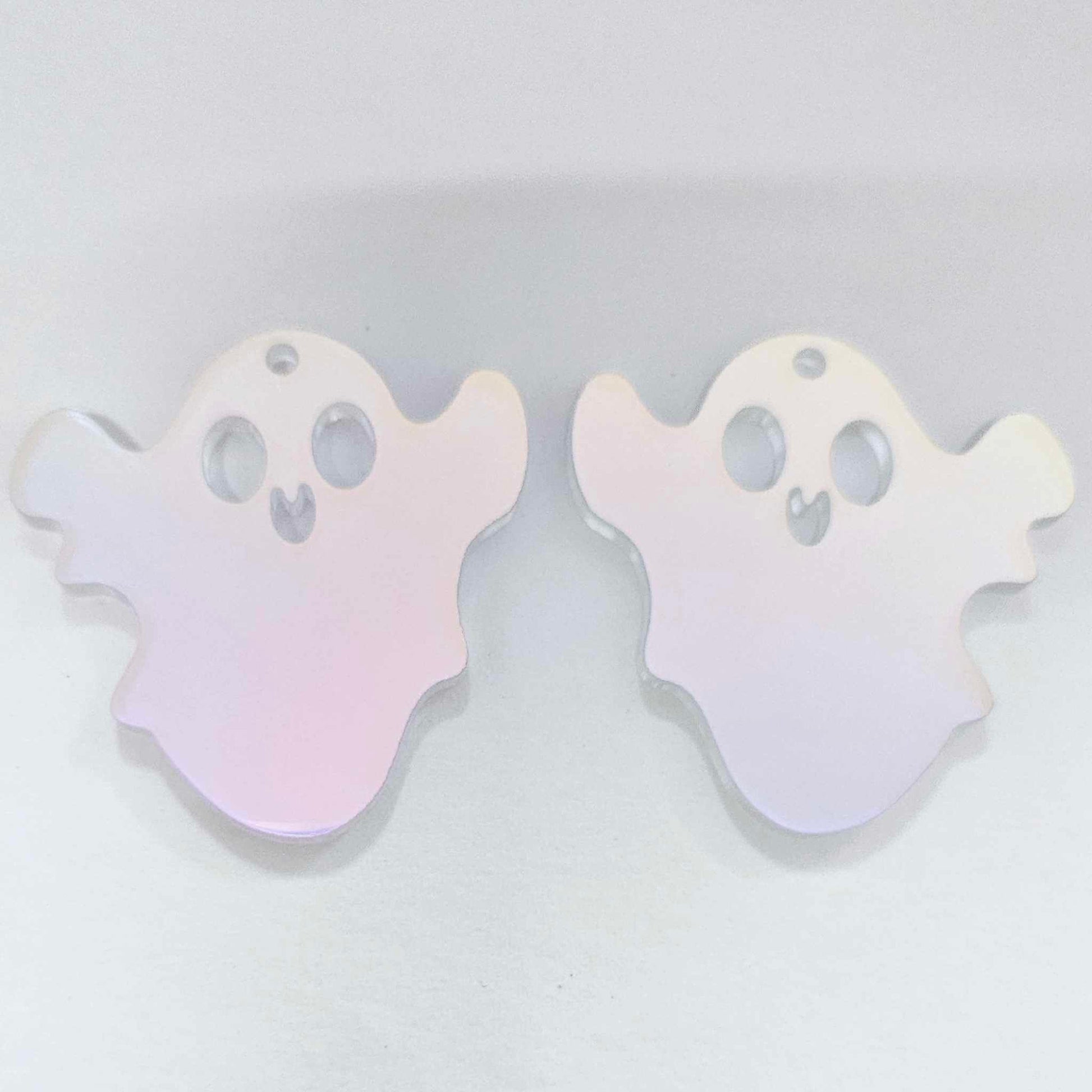 Iridescent ghost Halloween diy earring supplies laser cut acrylic dangles blanks