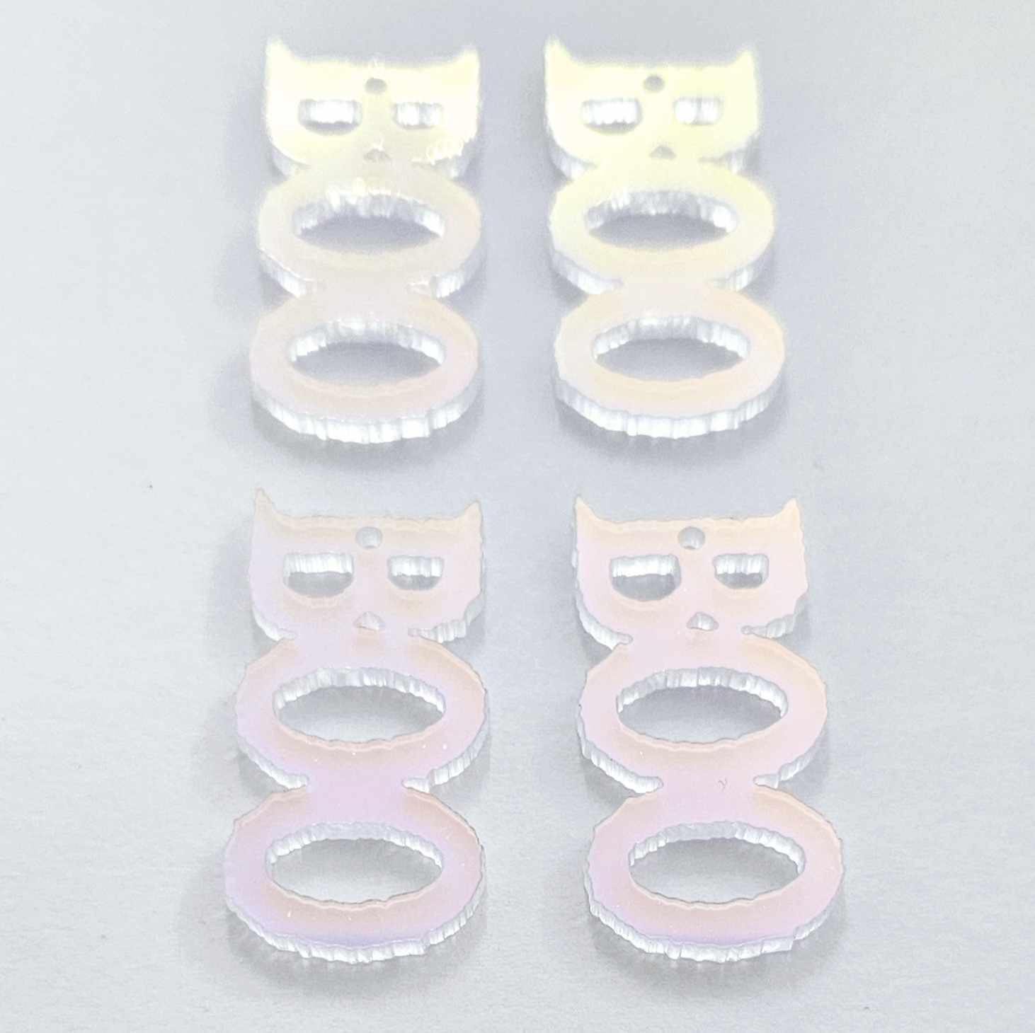 Iridescent boo Halloween diy earring supplies laser cut acrylic dangles blanks