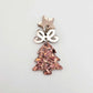 holographic rose gold glitter Christmas tree mini petite diy earring supplies laser cut acrylic dangles blanks