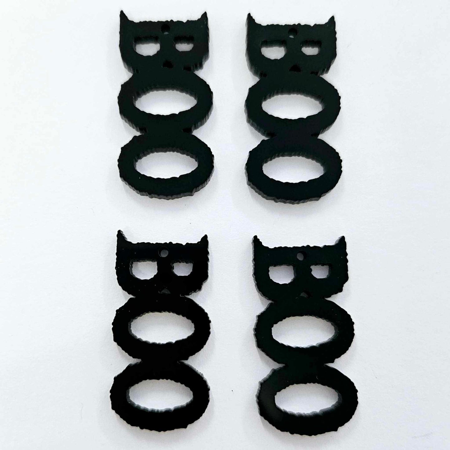 glossy black boo Halloween diy earring supplies laser cut acrylic dangles blanks