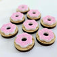 20mm OAK & PINK SPRINKLE Acrylic DONUTS