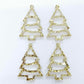 gold glitter Christmas Xmas tree diy earring supplies acrylic laser cut blanks dangles