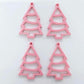 pastel pink Christmas tree diy earring supplies laser cut acrylic dangles blanks