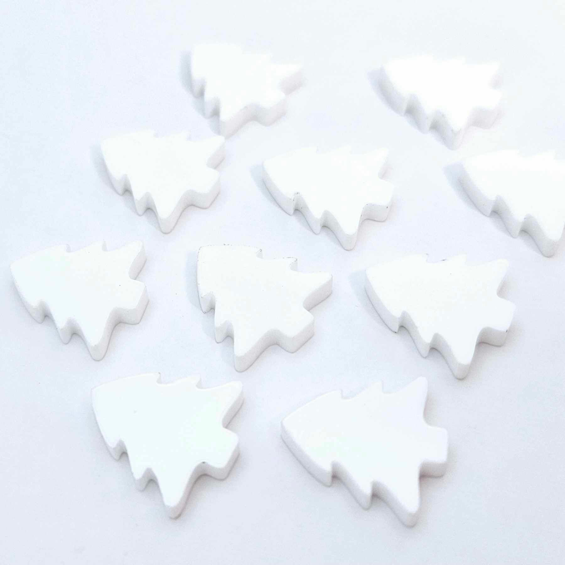 white Christmas Xmas tree diy earring supplies laser cut acrylic studs blanks