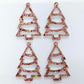 holographic rose gold glitter tree Christmas Xmas DIY earring supplies laser cut acrylic dangles blanks